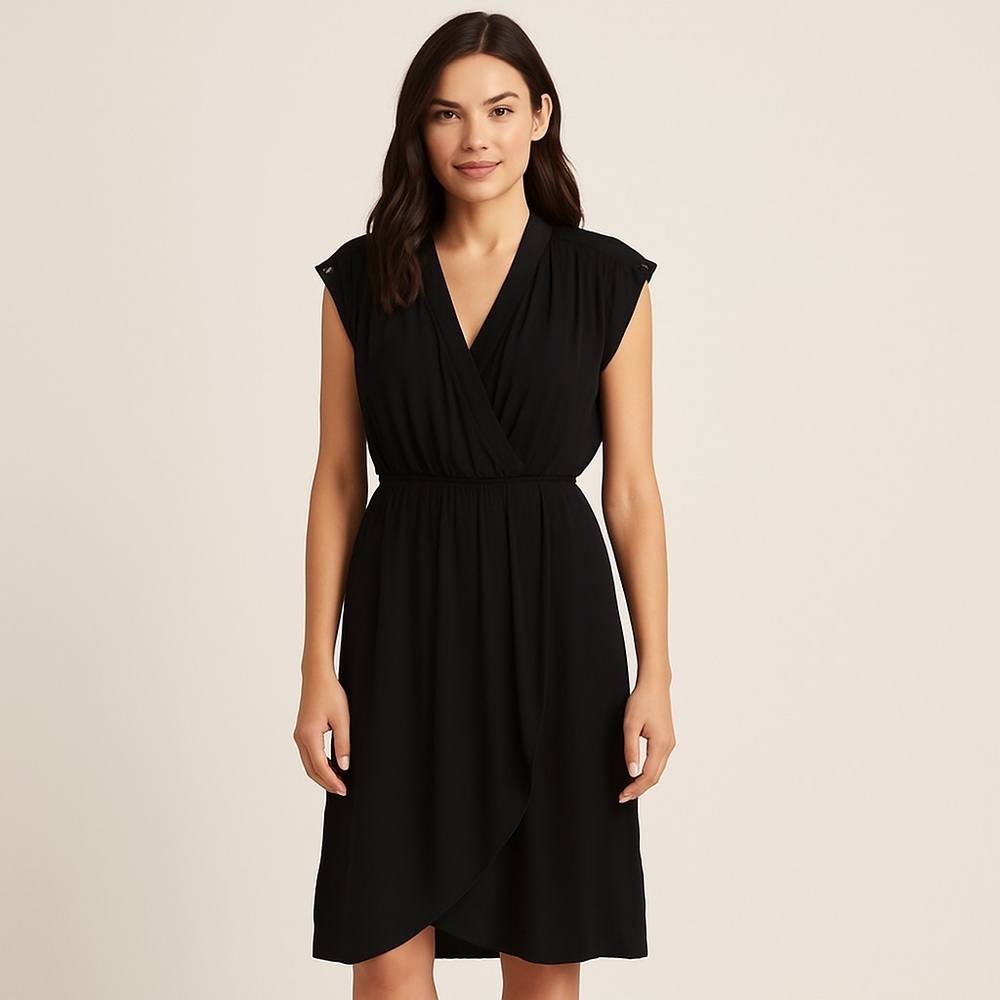 Madewell Black Wrap Dress Size Medium